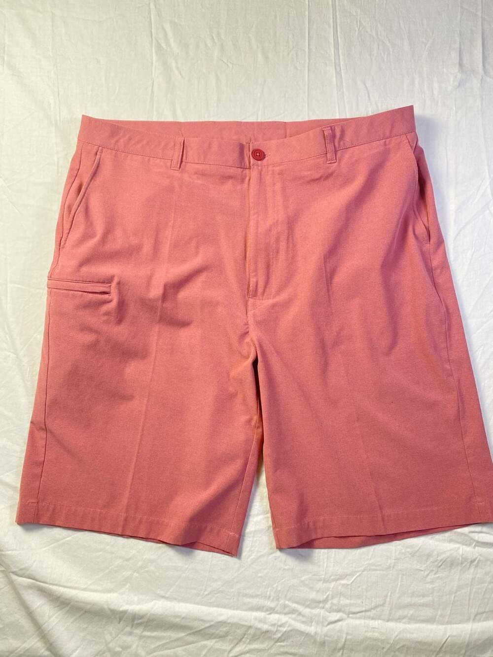 Roundtree & Yorke Performance Shorts Size 42 Pink Golf Chino (1385)